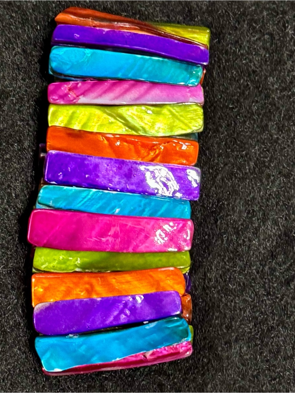 Multi-Color Shell Stretch Bracelet - Picture 4 of 8